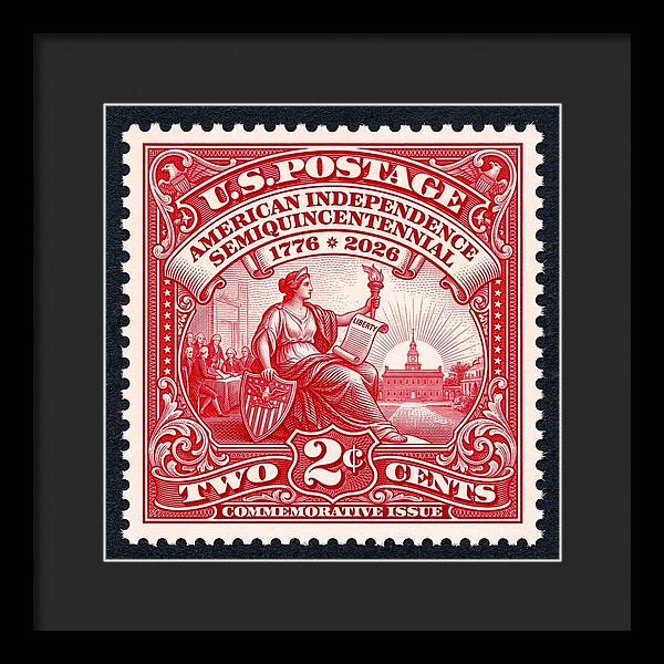 American Independence 2c II - Framed Print