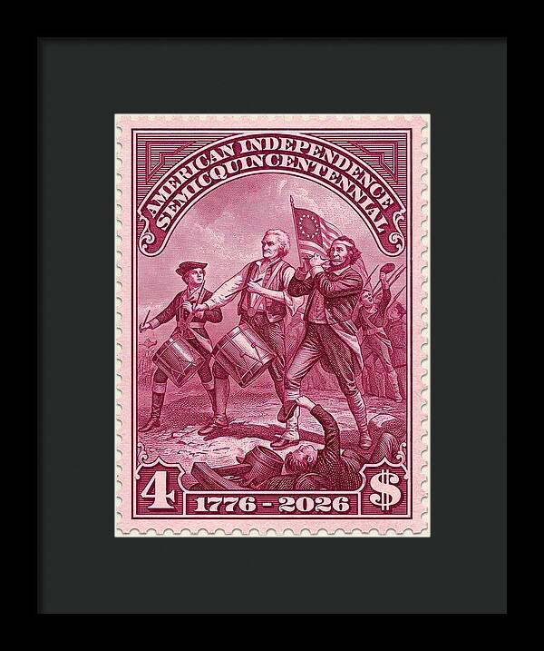 American Independence $4 - Framed Print