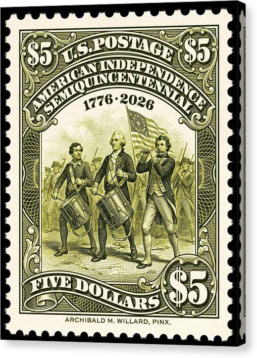 American Independence $5 - Canvas Print