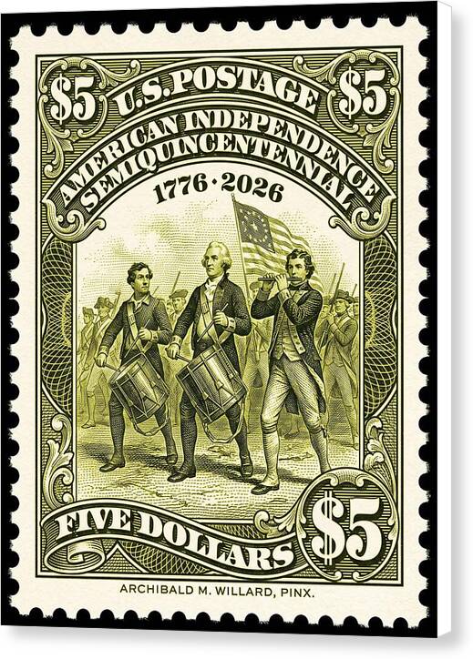 American Independence $5 - Canvas Print