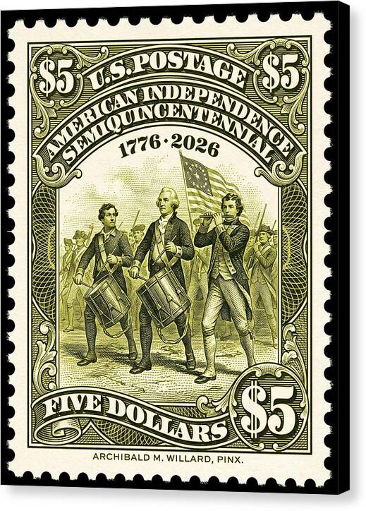 American Independence $5 - Canvas Print