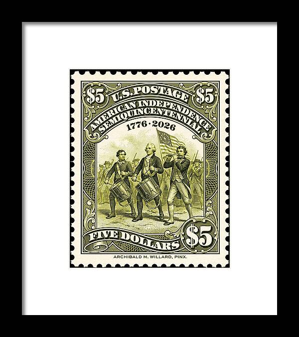American Independence $5 - Framed Print