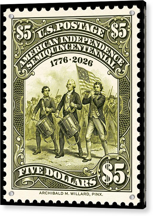 American Independence $5 - Acrylic Print