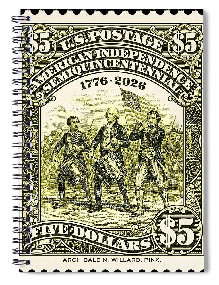 American Independence $5 - Spiral Notebook
