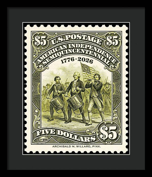 American Independence $5 - Framed Print