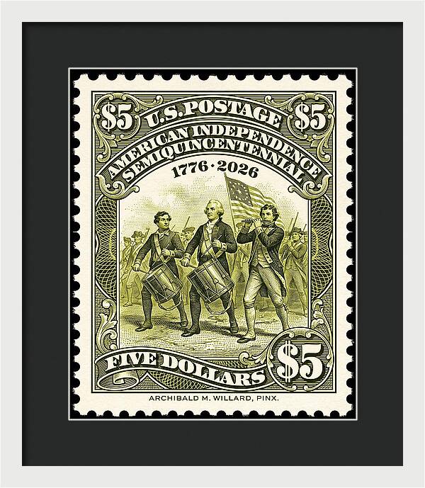 American Independence $5 - Framed Print