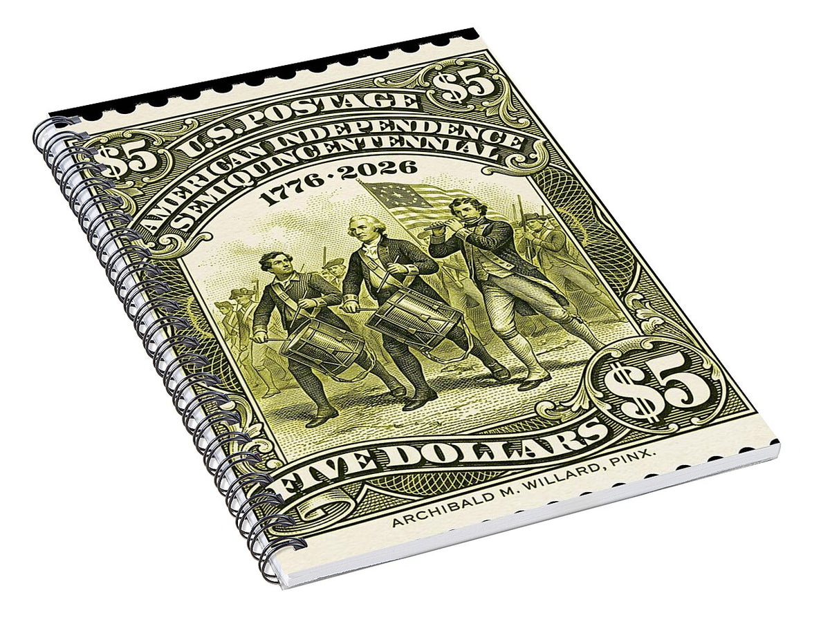 American Independence $5 - Spiral Notebook