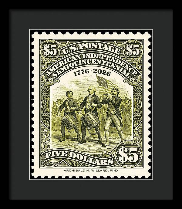 American Independence $5 - Framed Print