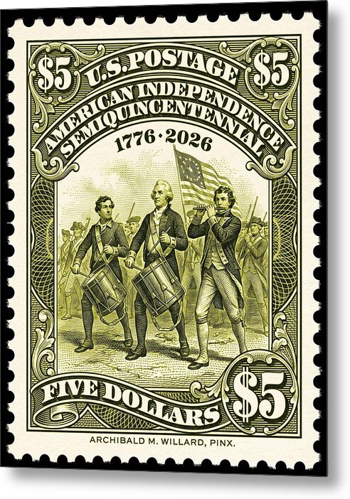 American Independence $5 - Metal Print