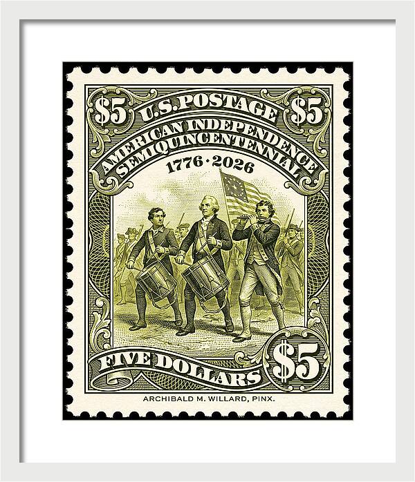 American Independence $5 - Framed Print