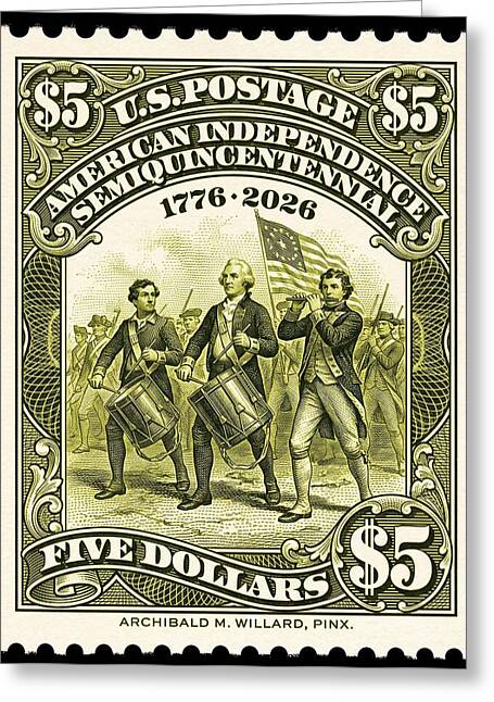 American Independence $5 - Greeting Card