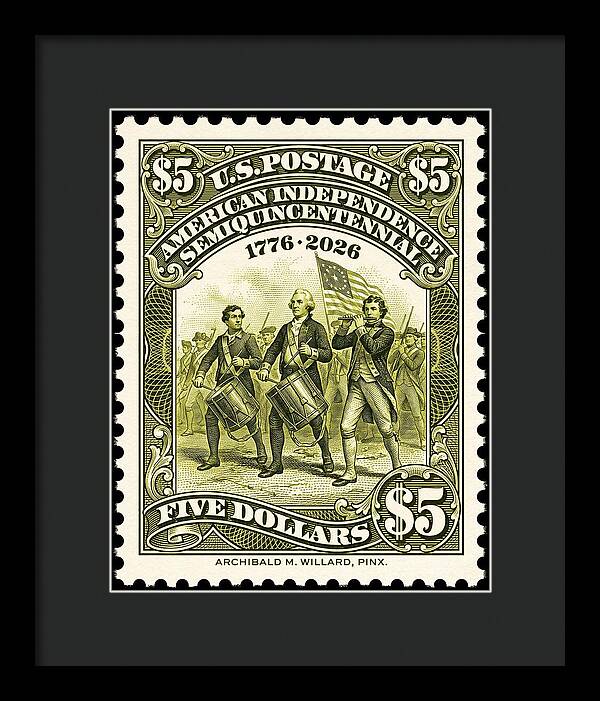 American Independence $5 - Framed Print