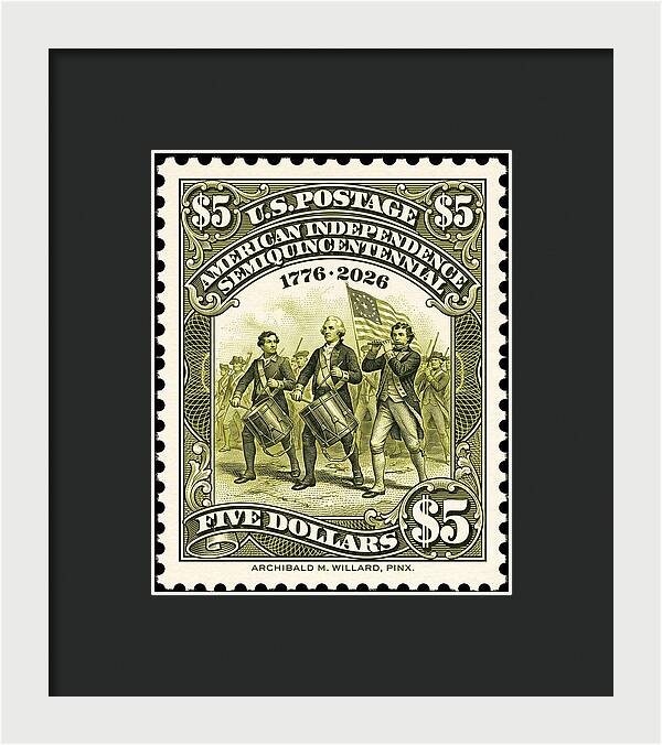 American Independence $5 - Framed Print