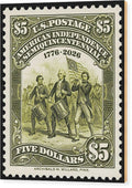 American Independence $5 - Wood Print