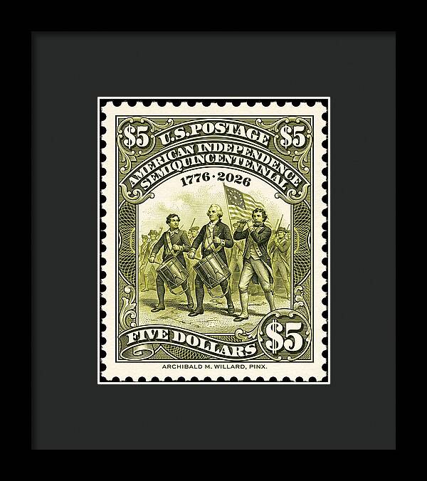 American Independence $5 - Framed Print