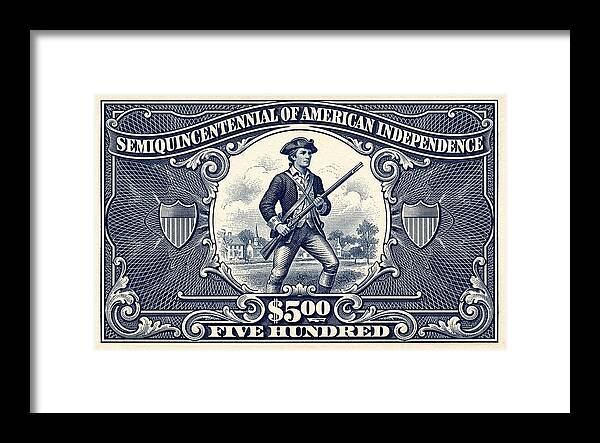 American Independence $500 - Framed Print