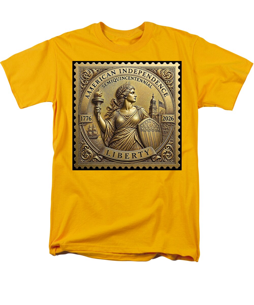 American Independence Commemorative Stamp - Men's T-Shirt  (Regular Fit)