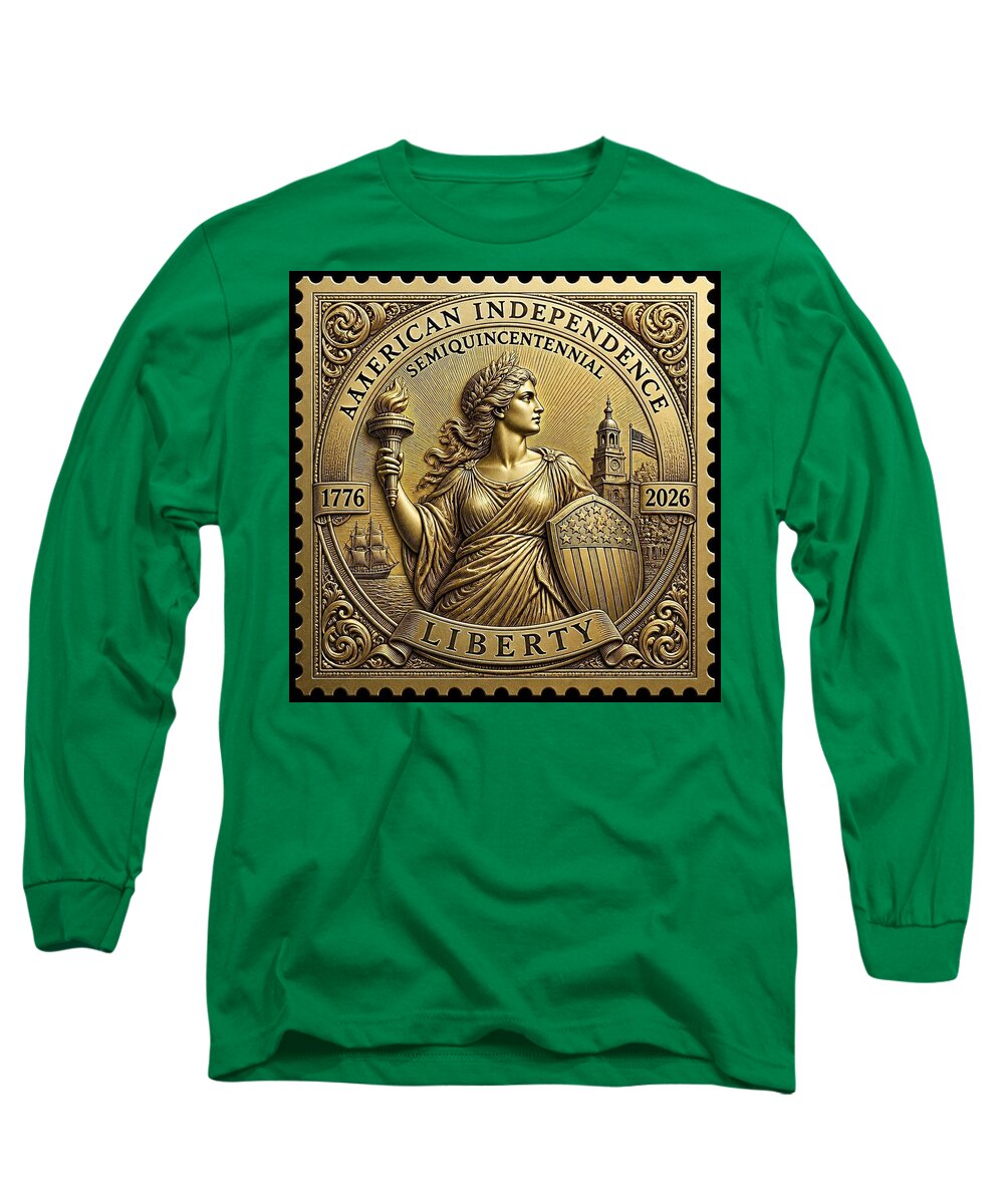 American Independence Commemorative Stamp - Long Sleeve T-Shirt