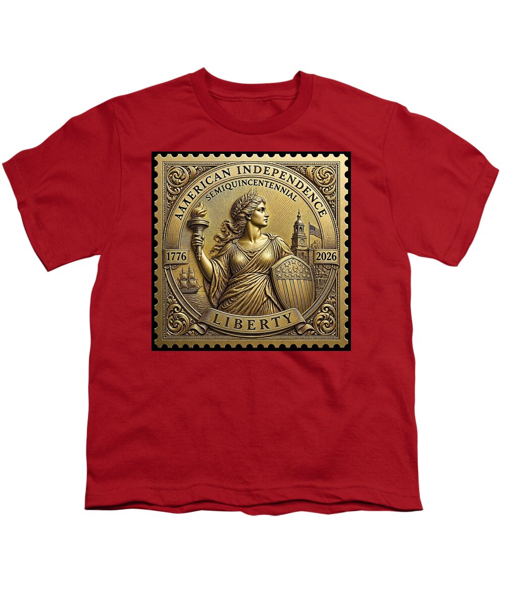 American Independence Commemorative Stamp - Youth T-Shirt