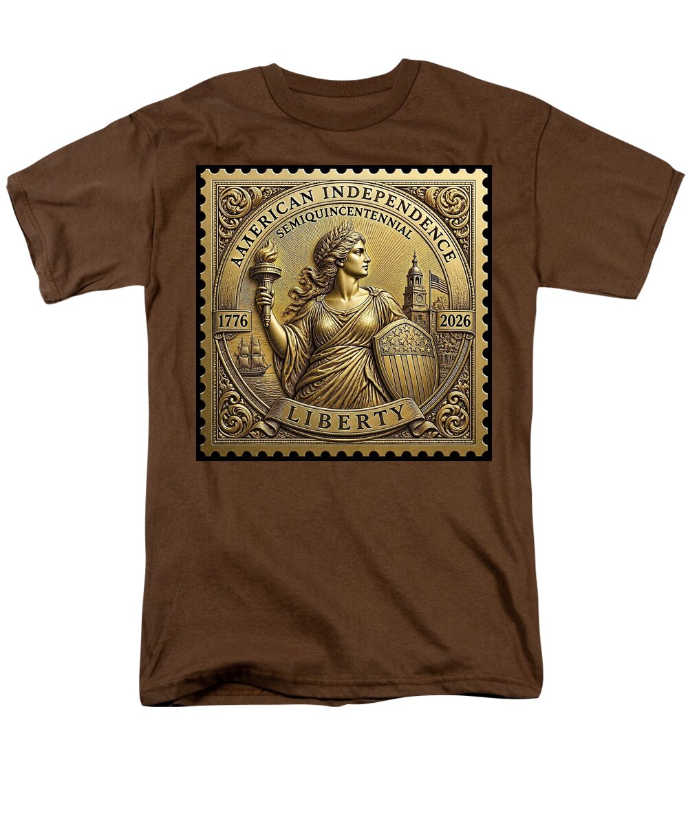 American Independence Commemorative Stamp - Men's T-Shirt  (Regular Fit)