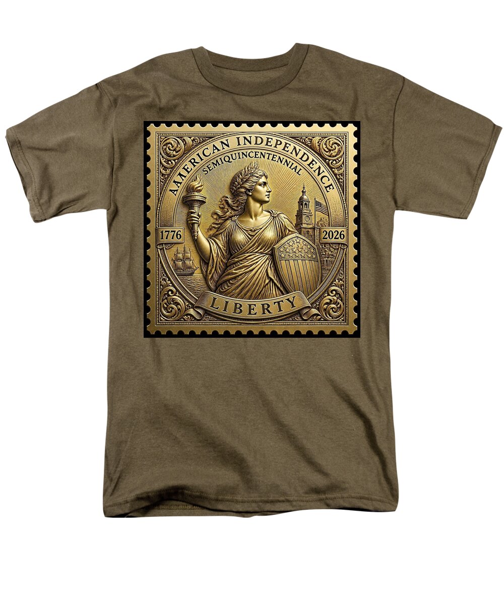 American Independence Commemorative Stamp - Men's T-Shirt  (Regular Fit)