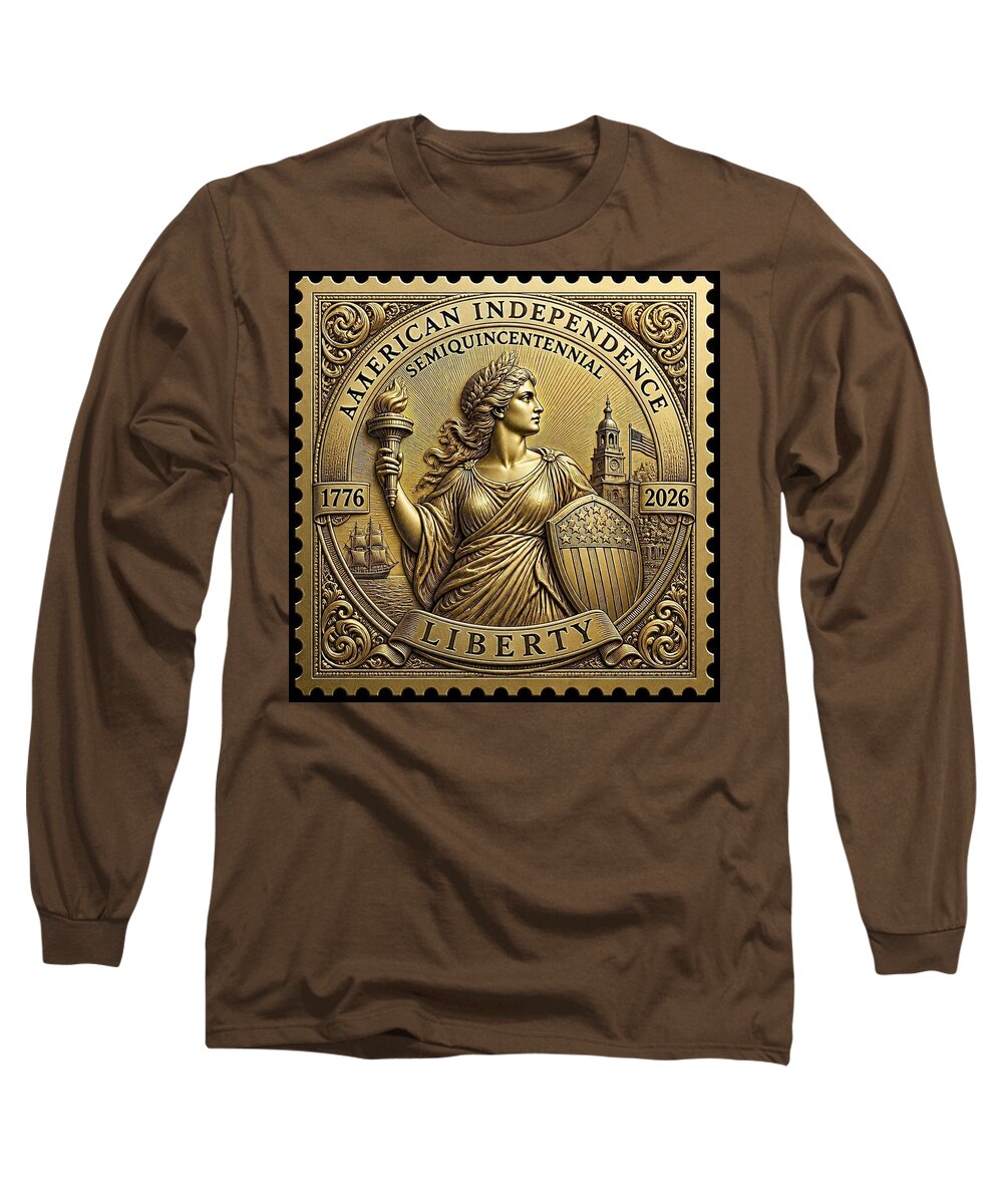 American Independence Commemorative Stamp - Long Sleeve T-Shirt