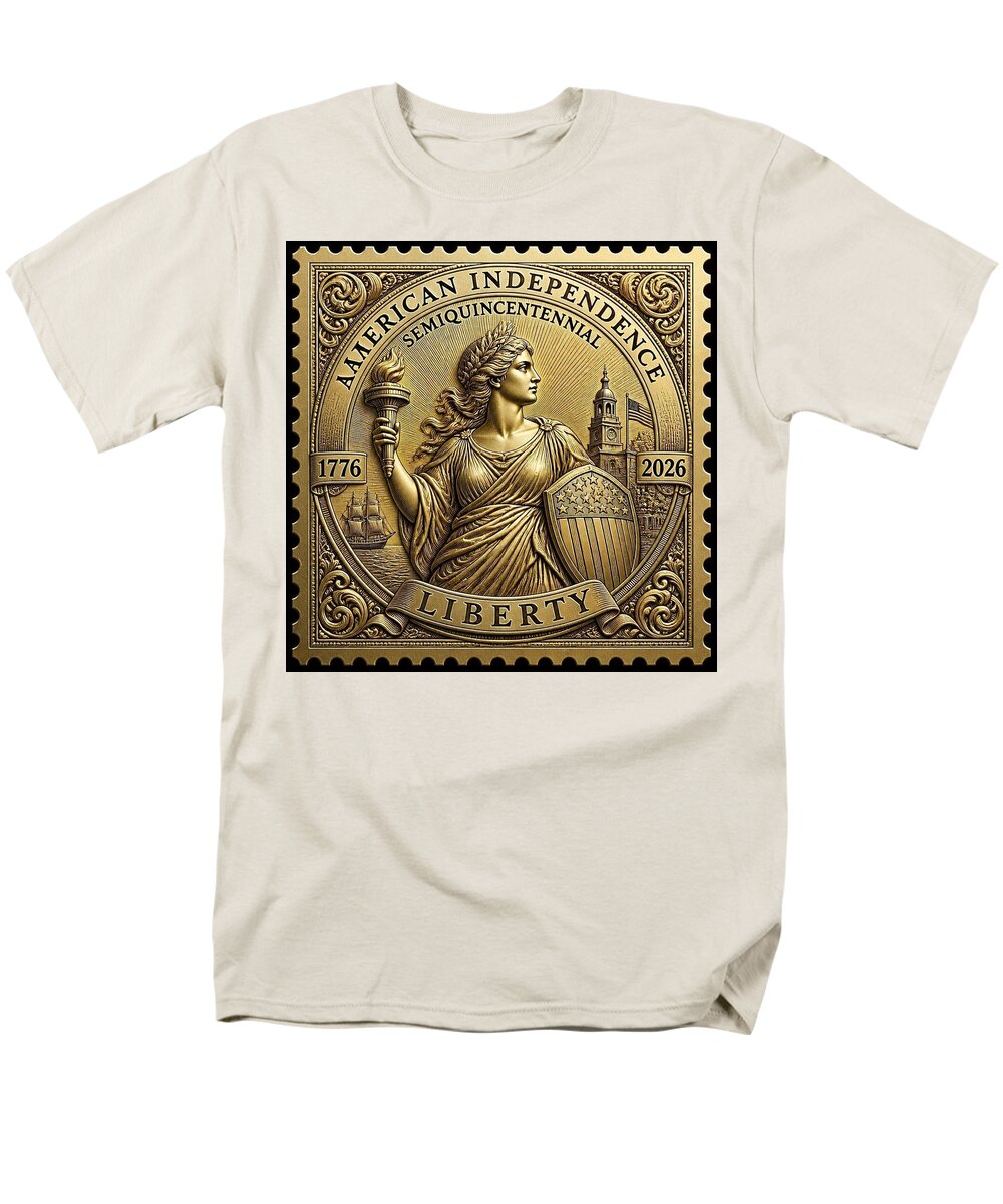 American Independence Commemorative Stamp - Men's T-Shirt  (Regular Fit)