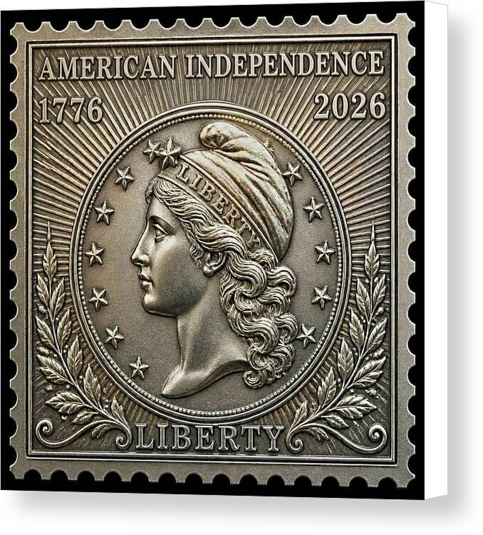 American Liberty Commemorative Stamp - Canvas Print