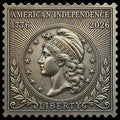 American Liberty Commemorative Stamp - Art Print