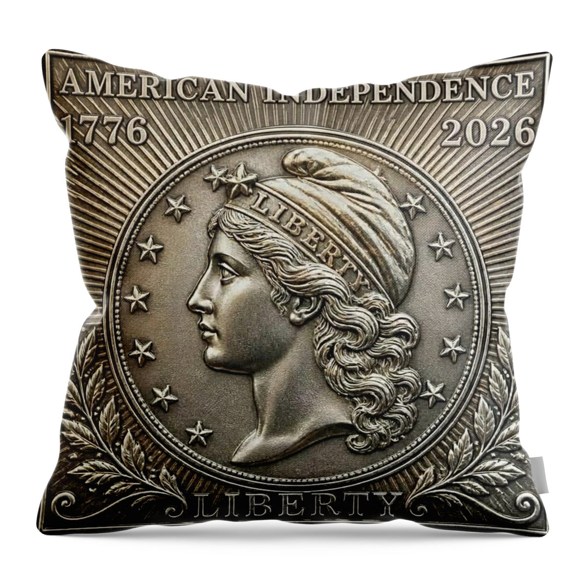 American Liberty Commemorative Stamp - Throw Pillow