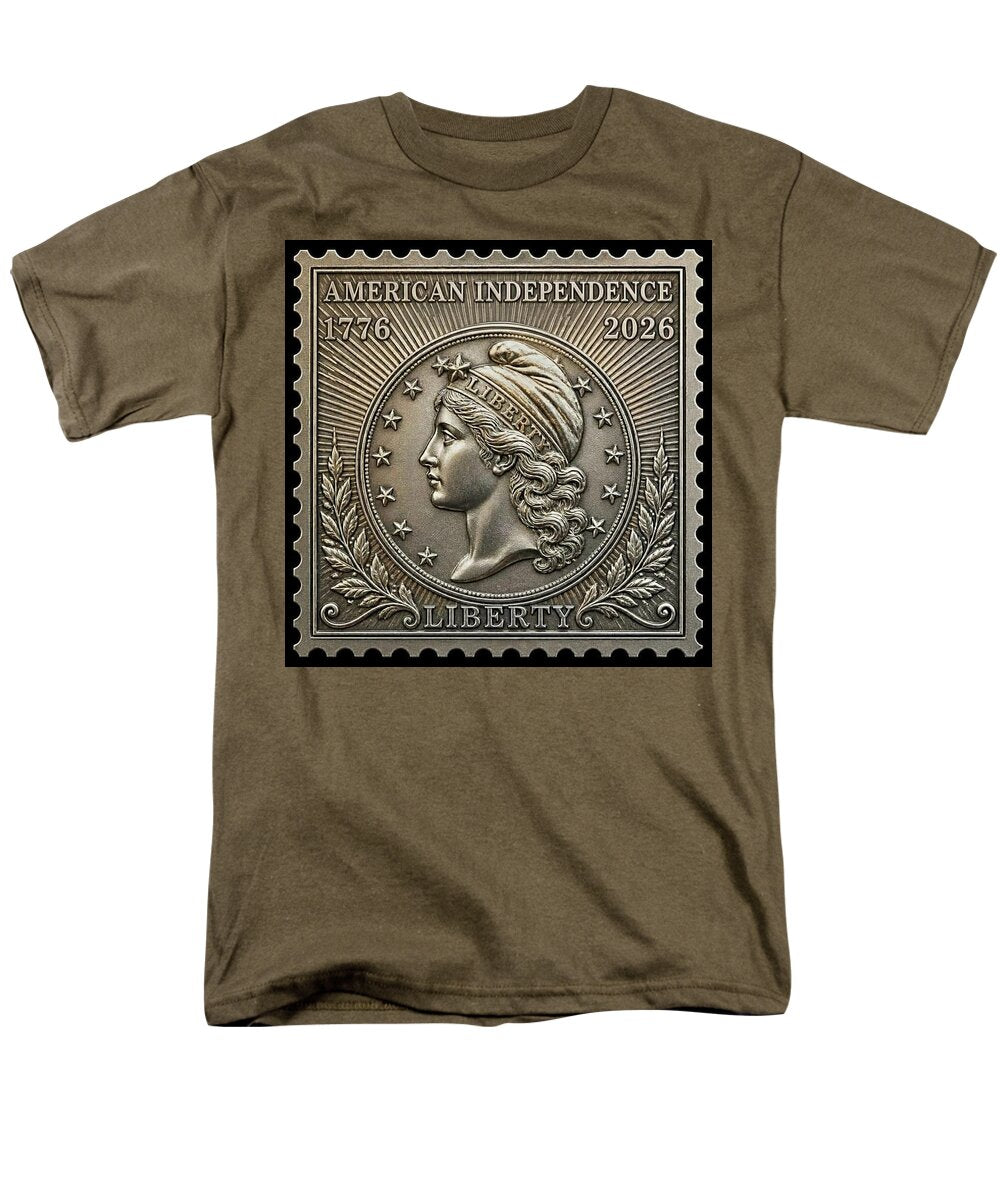 American Liberty Commemorative Stamp - Men's T-Shirt  (Regular Fit)