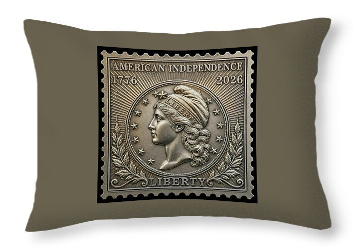 American Liberty Commemorative Stamp - Throw Pillow