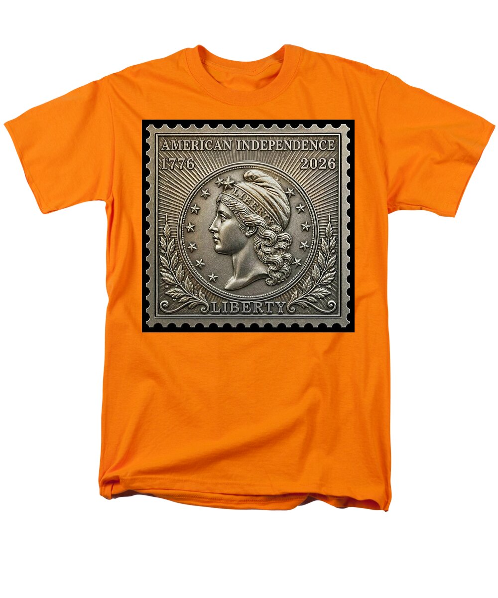 American Liberty Commemorative Stamp - Men's T-Shirt  (Regular Fit)