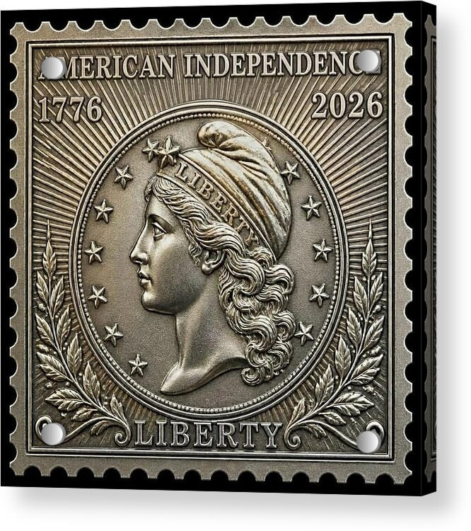 American Liberty Commemorative Stamp - Acrylic Print