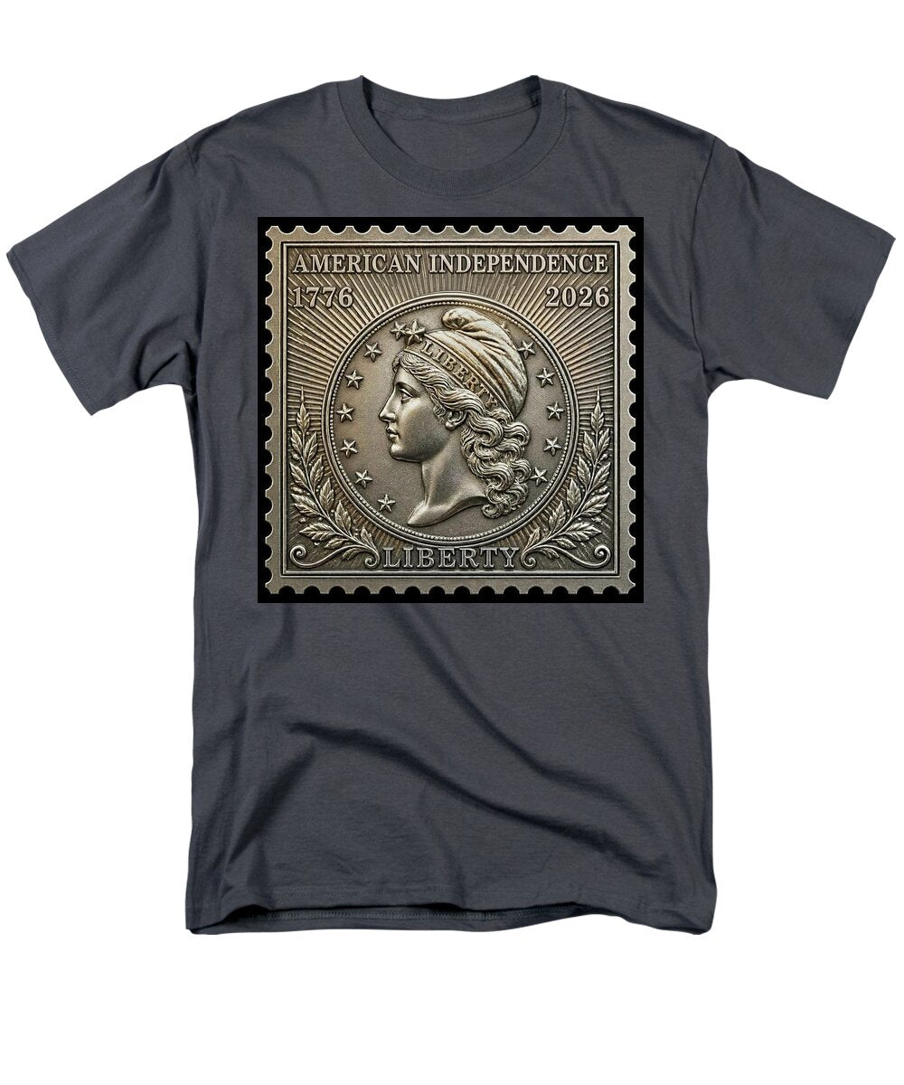 American Liberty Commemorative Stamp - Men's T-Shirt  (Regular Fit)