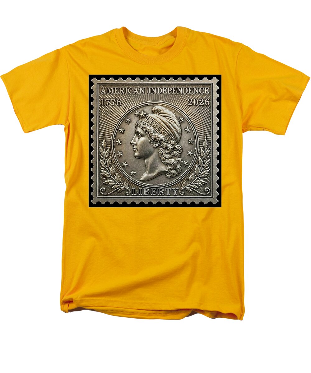 American Liberty Commemorative Stamp - Men's T-Shirt  (Regular Fit)