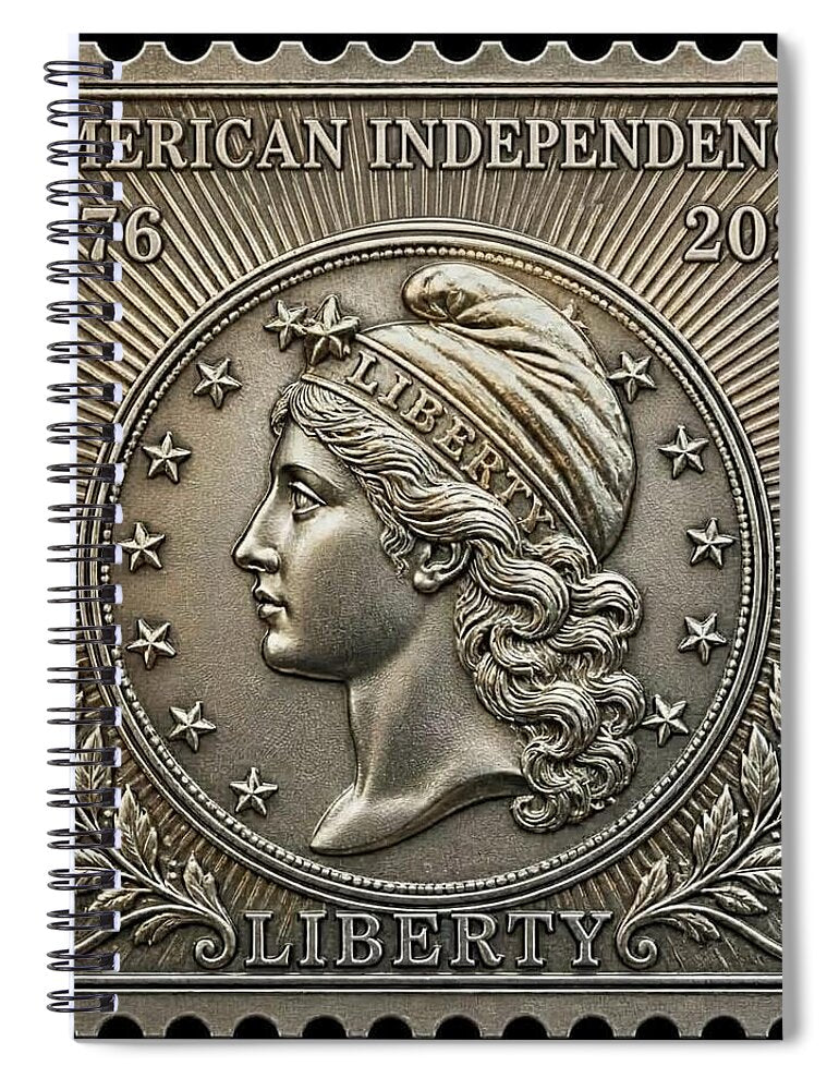 American Liberty Commemorative Stamp - Spiral Notebook