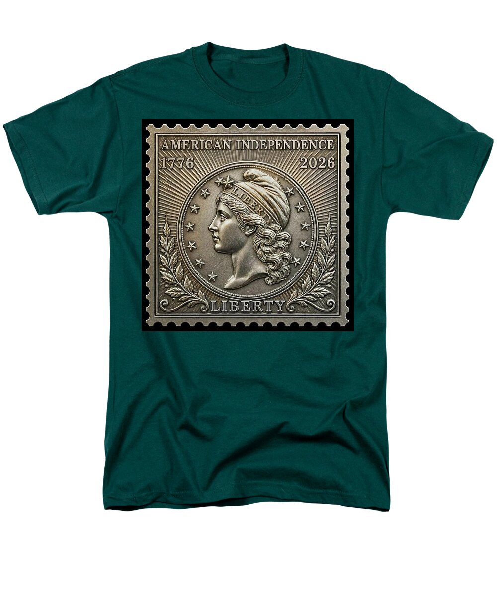 American Liberty Commemorative Stamp - Men's T-Shirt  (Regular Fit)