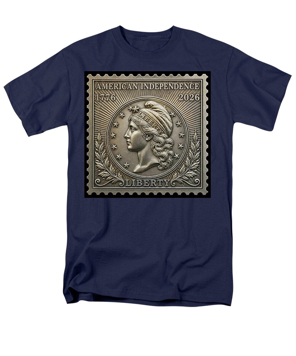 American Liberty Commemorative Stamp - Men's T-Shirt  (Regular Fit)