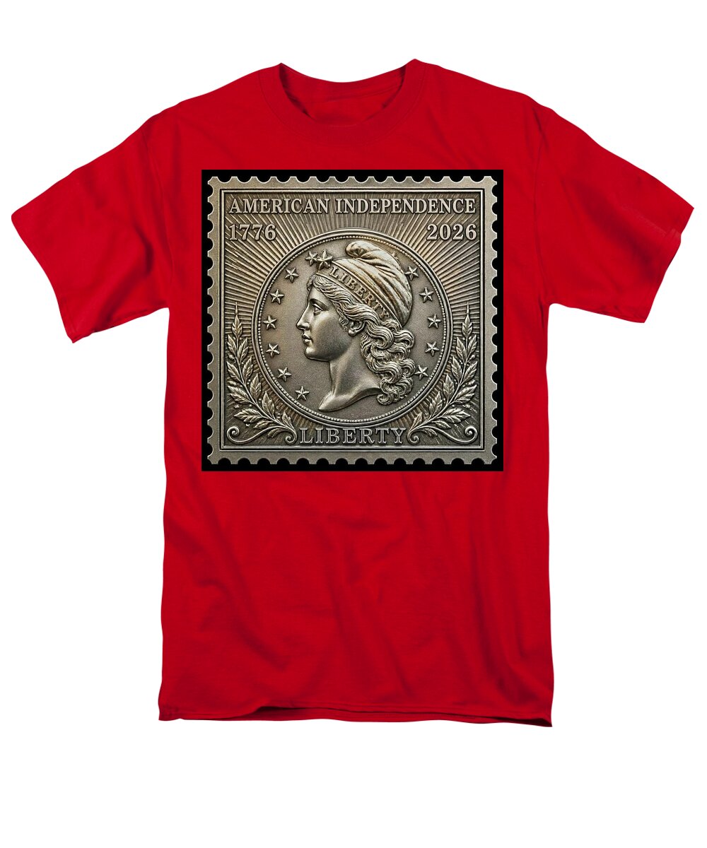 American Liberty Commemorative Stamp - Men's T-Shirt  (Regular Fit)