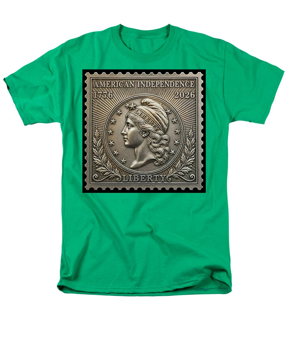 American Liberty Commemorative Stamp - Men's T-Shirt  (Regular Fit)