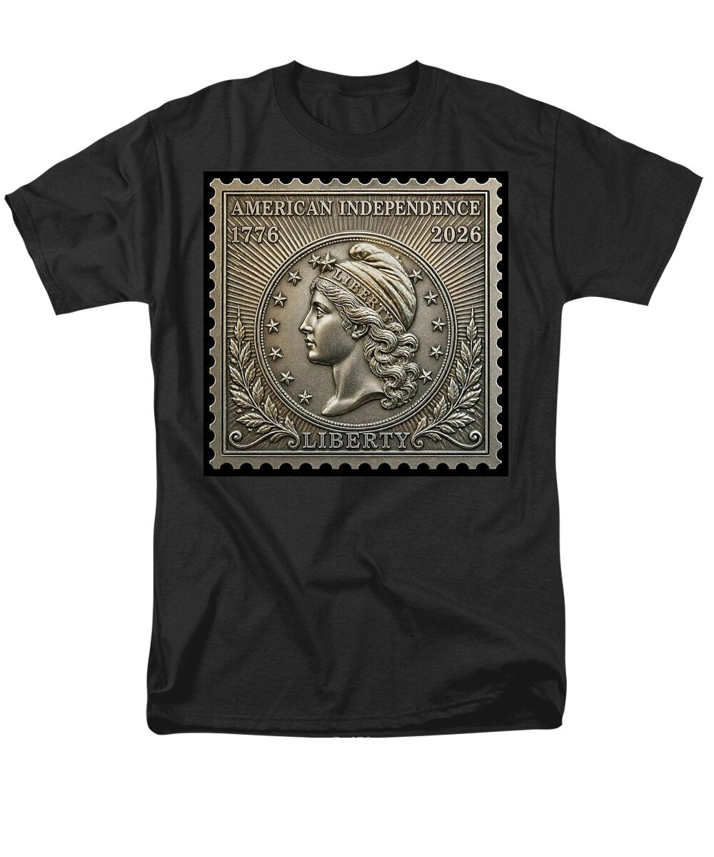 American Liberty Commemorative Stamp - Men's T-Shirt  (Regular Fit)