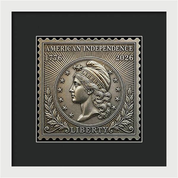 American Liberty Commemorative Stamp - Framed Print