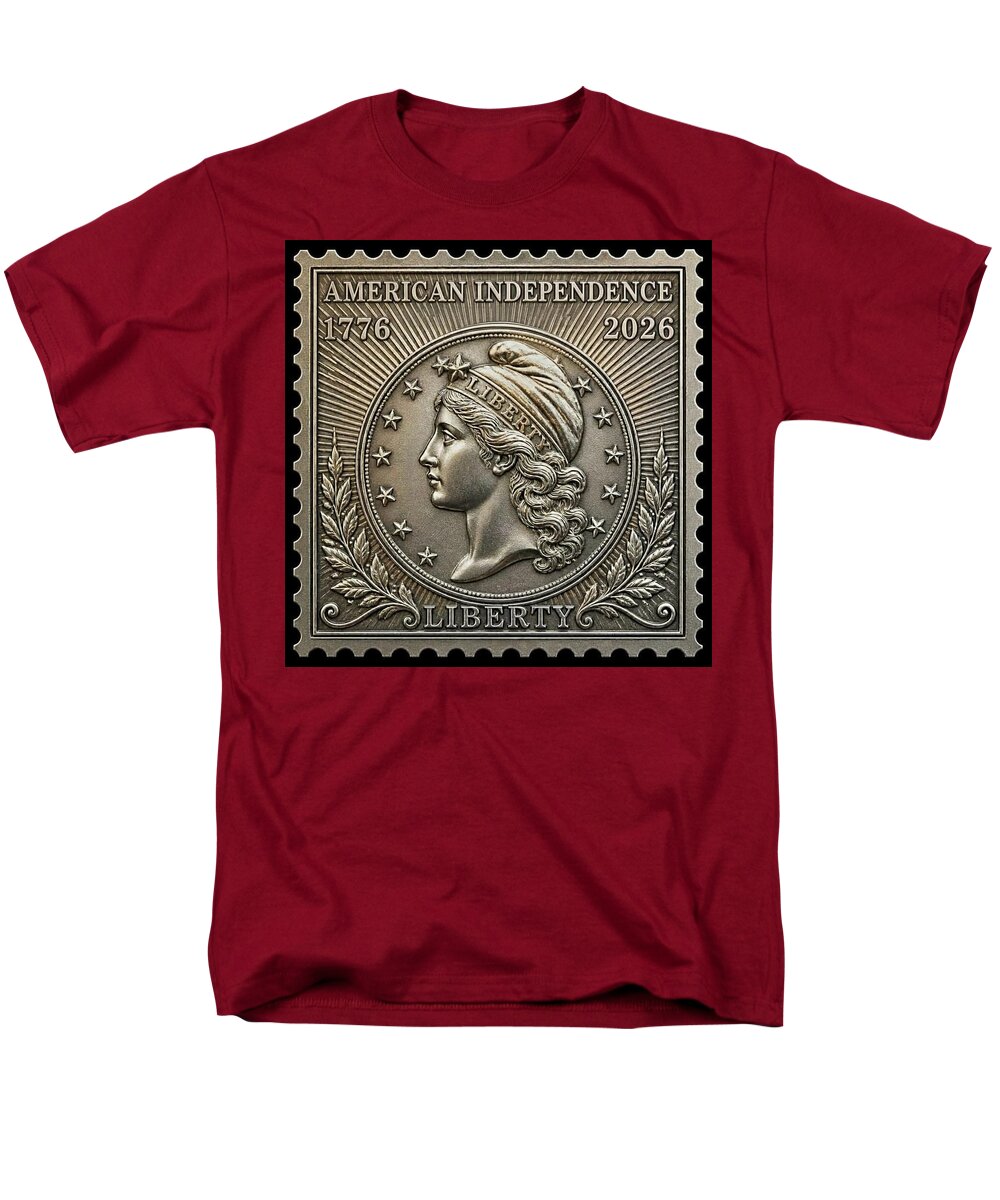 American Liberty Commemorative Stamp - Men's T-Shirt  (Regular Fit)