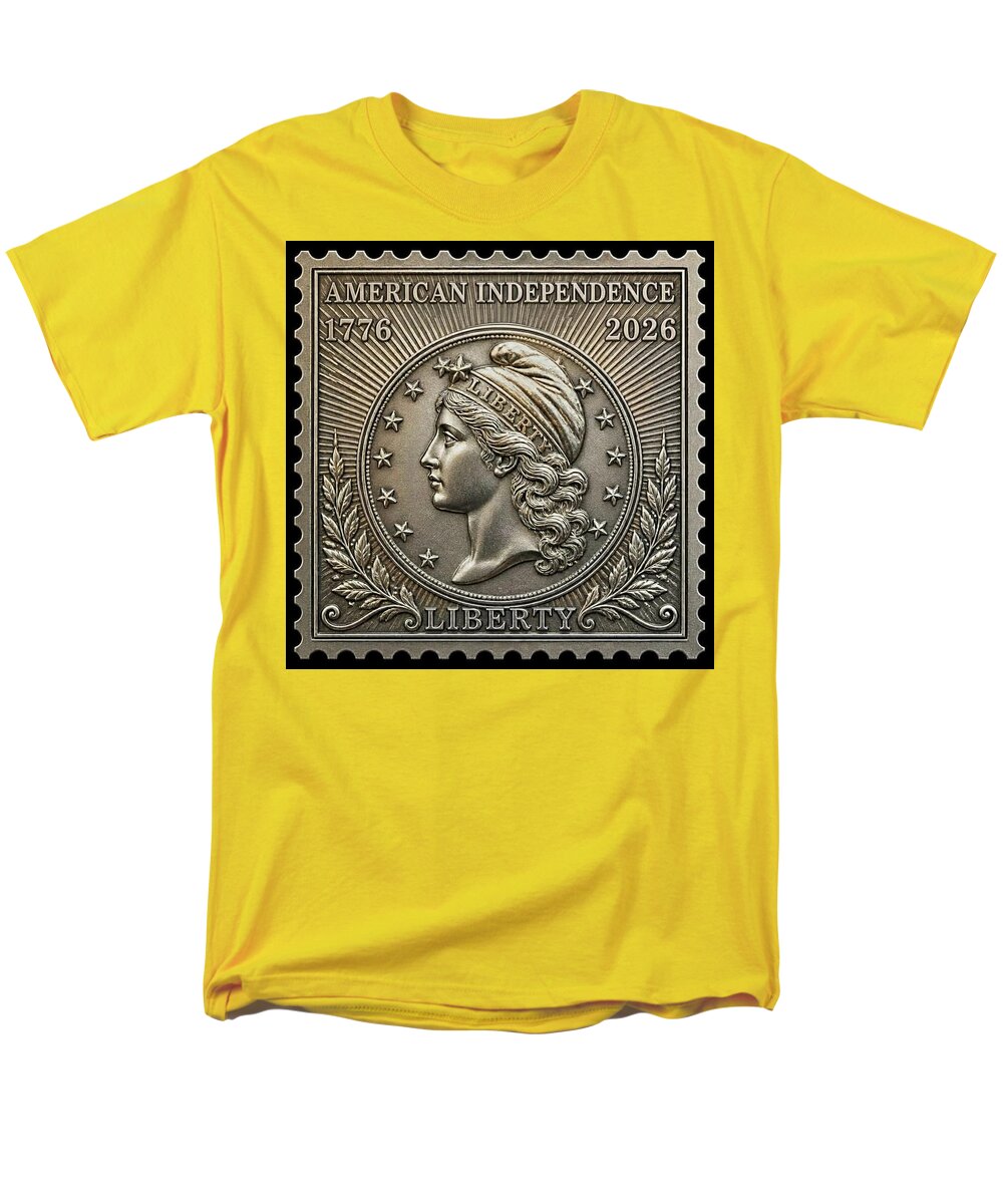 American Liberty Commemorative Stamp - Men's T-Shirt  (Regular Fit)