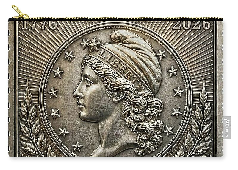American Liberty Commemorative Stamp - Zip Pouch