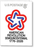 Semiquincentennial 8c Star - Greeting Card