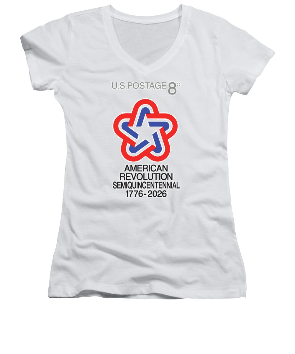 Semiquincentennial 8c Star - Women's V-Neck