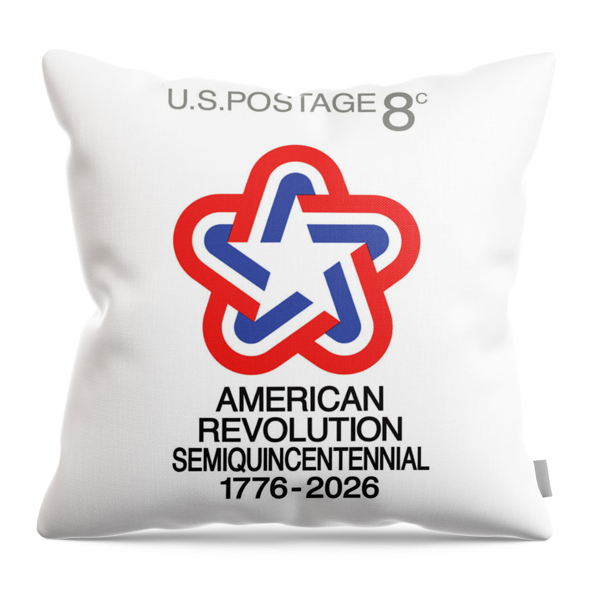 Semiquincentennial 8c Star - Throw Pillow