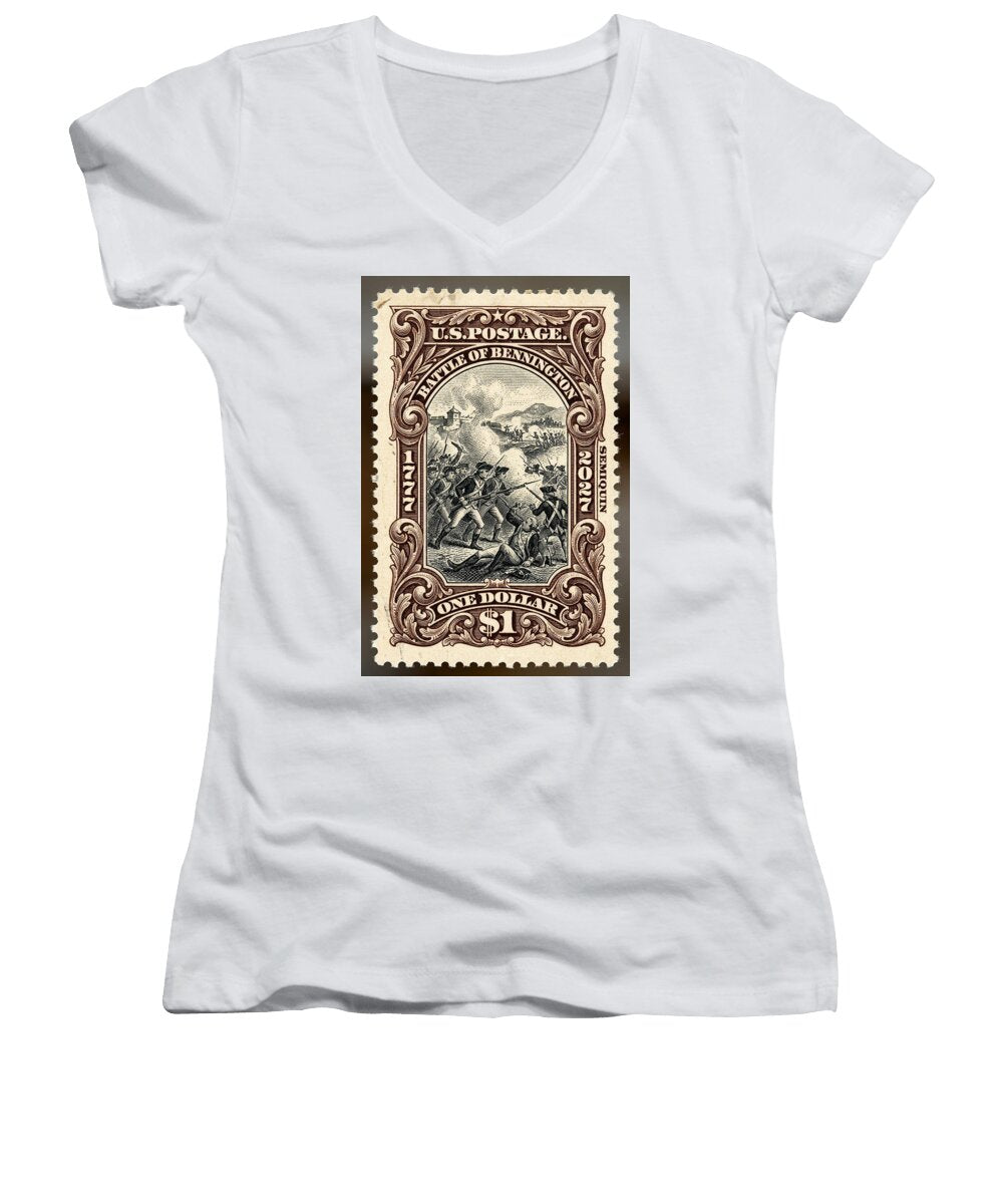Battle of Bennington $1 - Women's V-Neck